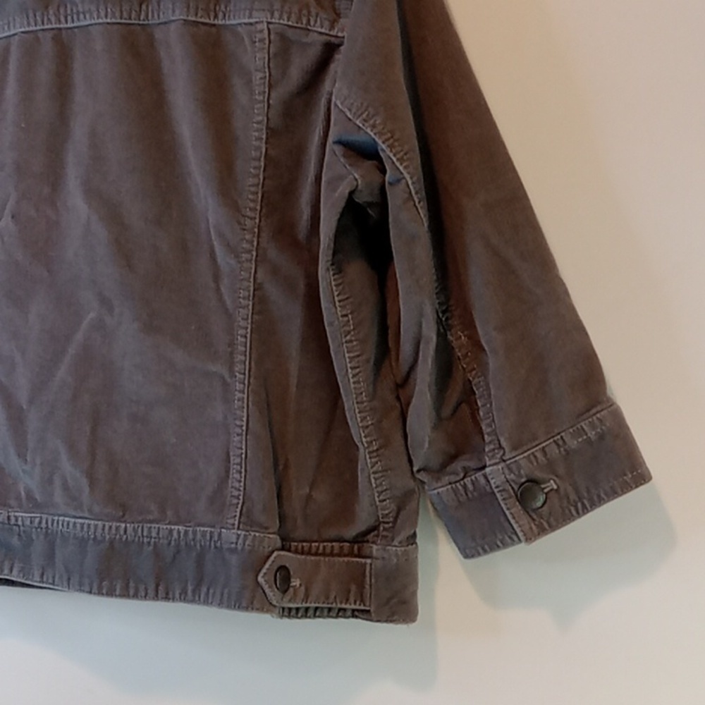 J Jill Gray Corduroy Button Up Jacket Women's Sz Medium Petite Gray EUC NICE! - Picture 9 of 12